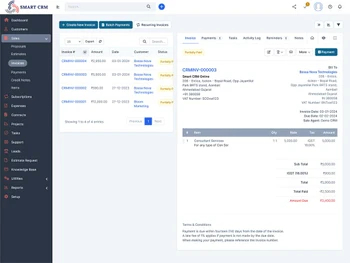 Smart CRM Online Invoice