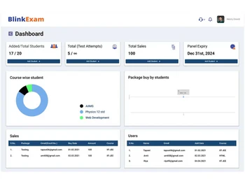 blinkexam dashboard