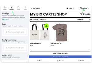 Big Cartel Customization