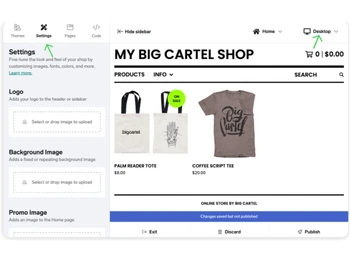 Big Cartel Customization