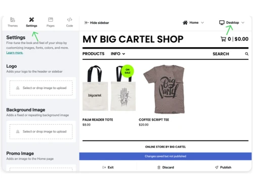 Big Cartel Customization
