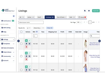 List Perfectly Dashbaord