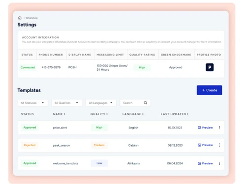 businessonbot settings