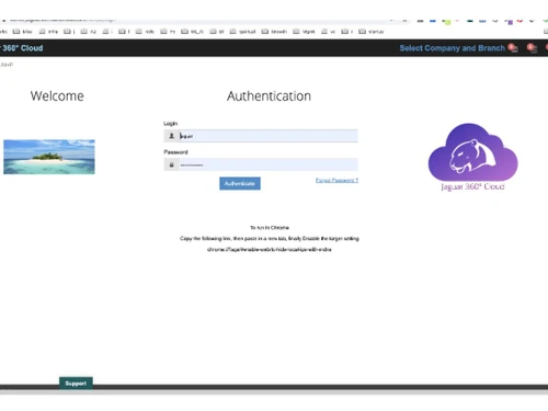jaguar gold loan software authentication