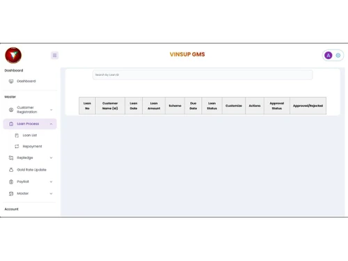 vinsup gms dashboard
