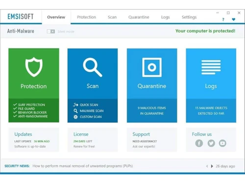 emsisoft anti-malware home protection