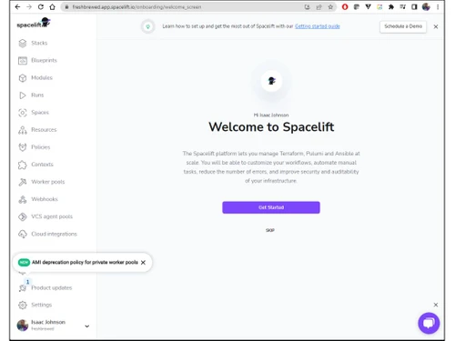 spacelift dashboard
