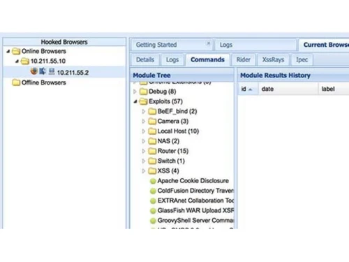 BeEF Hooked Browsers