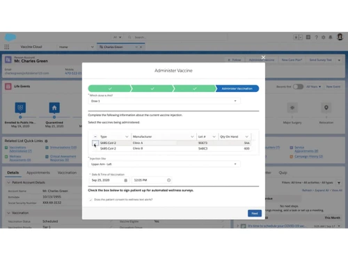 salesforce vaccine cloud workflow