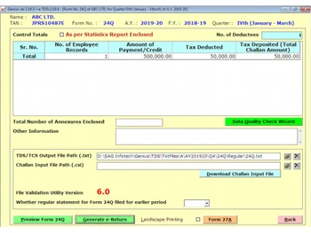 Gen tds software-returns