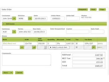 Vinsight Sales Order