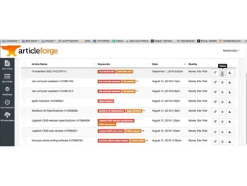article forge dashboard