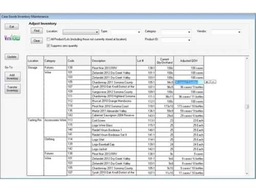 VinNOW Adjust Inventory
