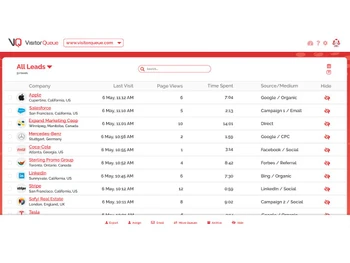 visitor queue lead management