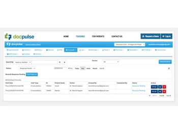 docpulse vaccine software dashboard
