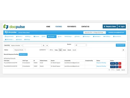 docpulse vaccine software dashboard