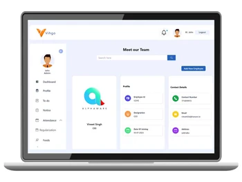 vihgo hrms dashboard