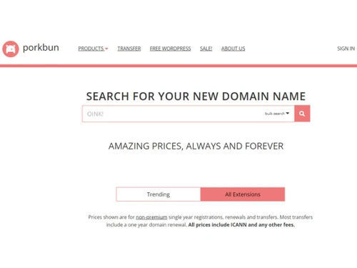 Porkbun New Domain
