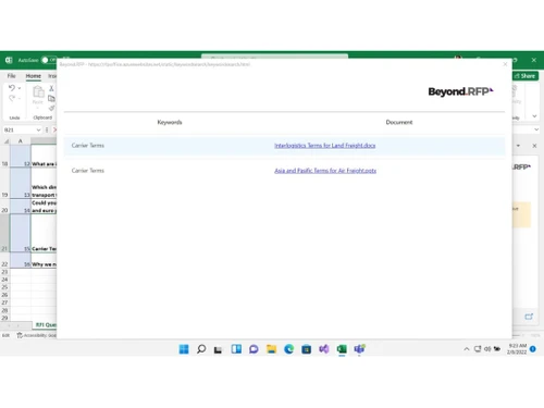beyond rfp dashboard