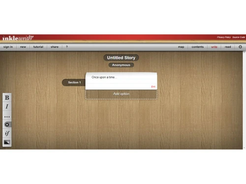 Inklewriter Dashboard