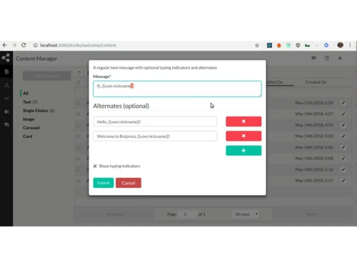 Botpress Content Manager