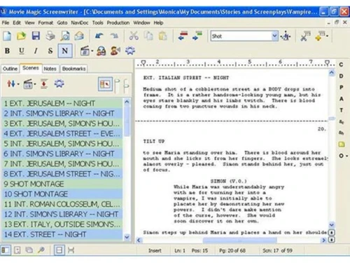 Movie Magic Screenwriter Formatting