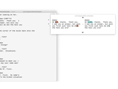 Slugline Track Changes
