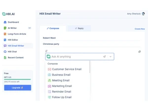 hix ai writer email