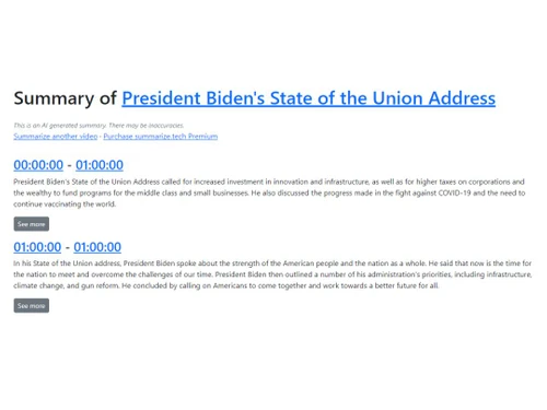 summarize tech summarytwo