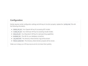 devika ai configuration