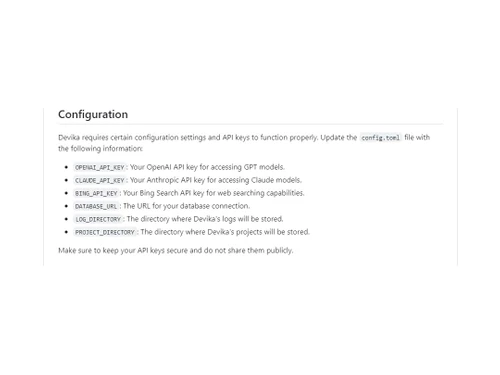 devika ai configuration