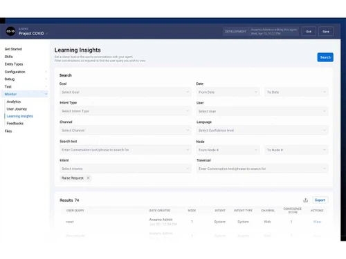 Avaamo learning insights