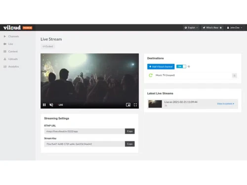 Viloud Live Streaming