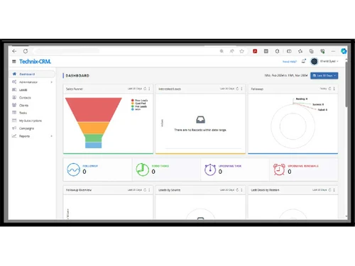 t-crm dashboard
