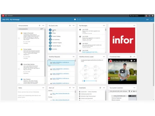 Infor CPQ Dashboard
