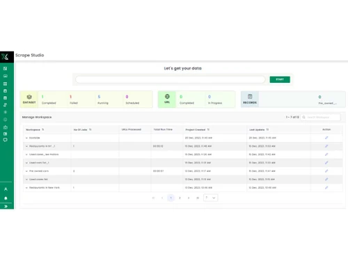 XDataHub scrape