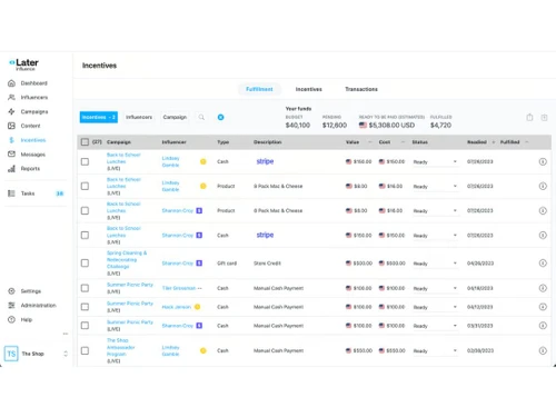 later influence settings