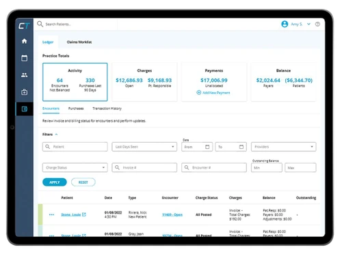 ChiroTouch Ledger View
