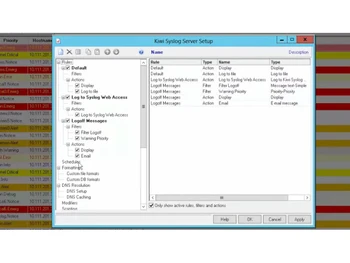 kiwi syslog server setup