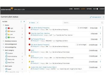 solarwinds dbma alerts