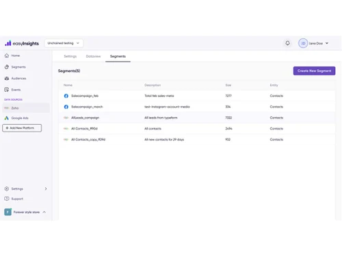 EasyInsights dataview