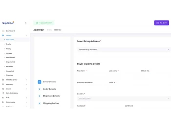 shipglobal dashboard