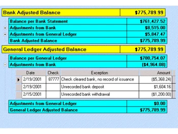 Bank Rec Adjusted Balance