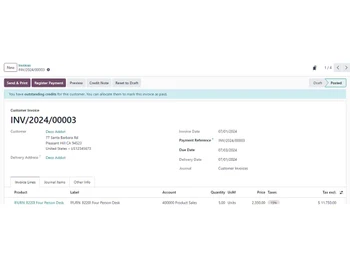 cns-erp customer invoice