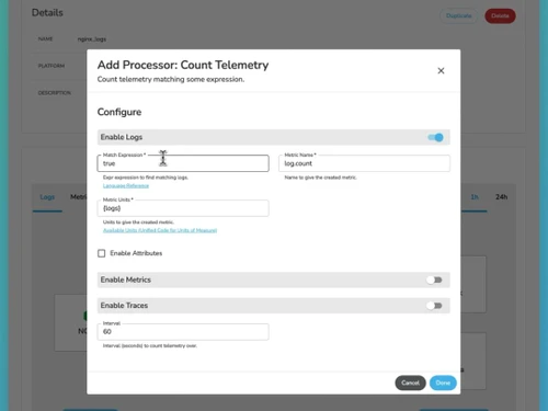 observiq counttelelmetry