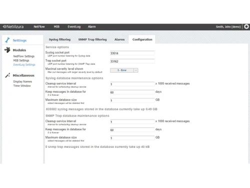 netvizura eventlog analyzer configuration