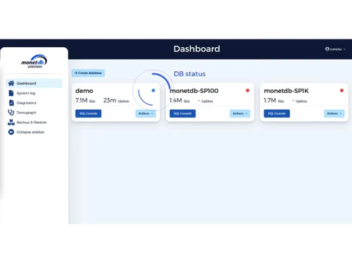 monetdb dashboard