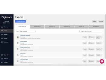 Digiexam exam library