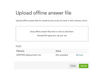 digiexam file upload