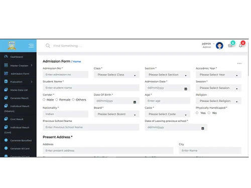 webslayout school admission
